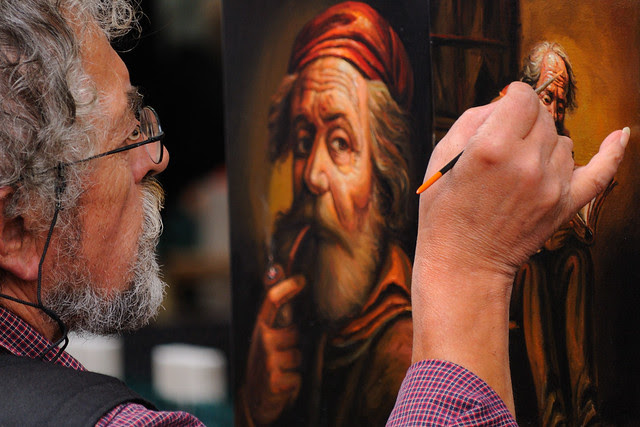 Artist at work