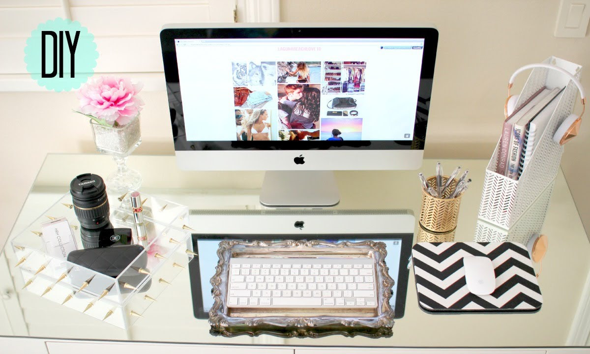 DIY Desk Decor! Cute + Affordable - YouTube