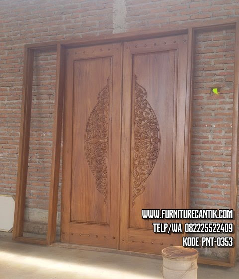 Pintu Rumah Jati Ukiran Toko Furniture Cantik Jepara Pintu Rumah Jati Ukiran Toko Furniture Cantik Jepara