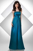 Bari Jay Long Strapless Shirred Bridesmaid Dress 309 image