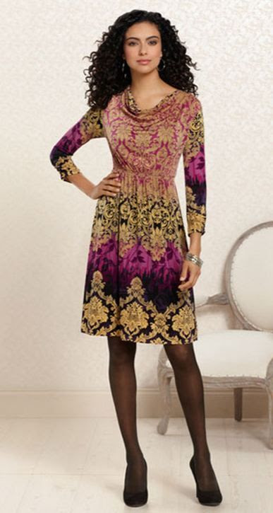 Certain Stunner: #Soma Cowl Neck Dress in Century Print #SomaIntimates