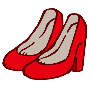 パンプス 赤 のイラスト かわいいフリー素材が無料のイラストレイン