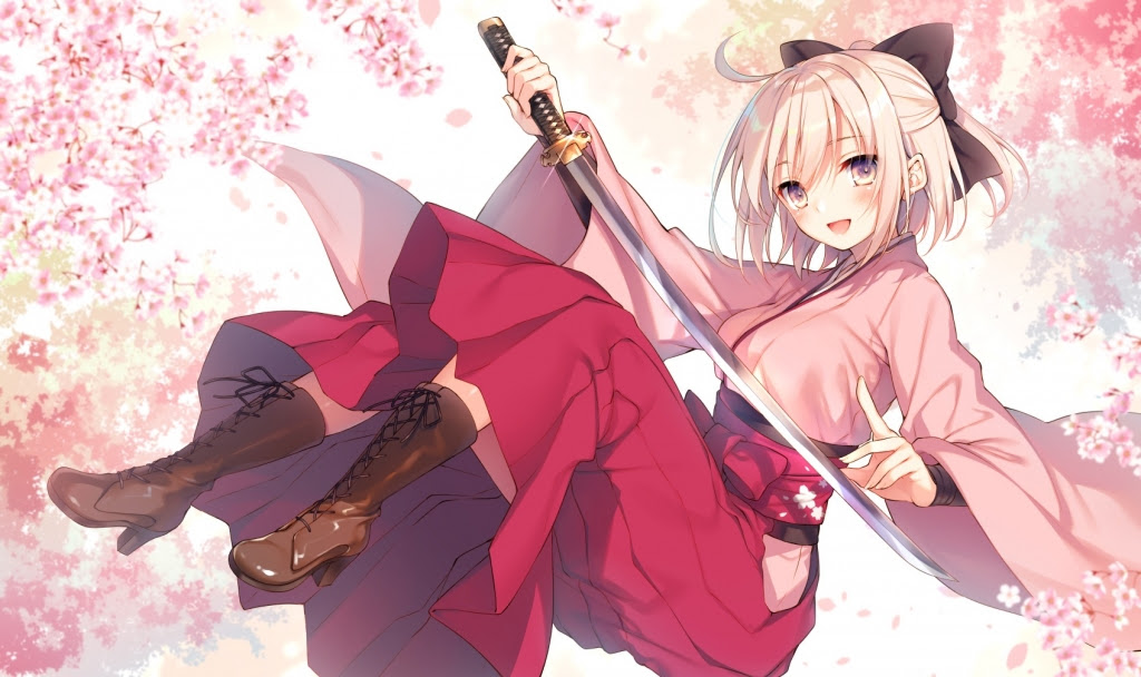 Fgo 笑顔が可愛い沖田総司の高画質壁紙画像 イラストまとめ 写真まとめサイト Pictas