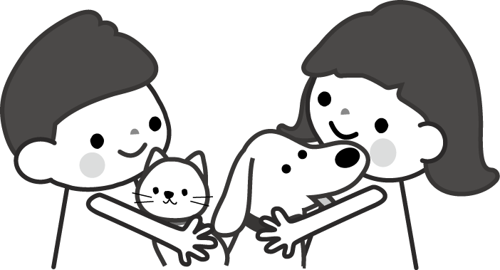 動物愛護 犬猫のイラスト 無料イラストフリー素材