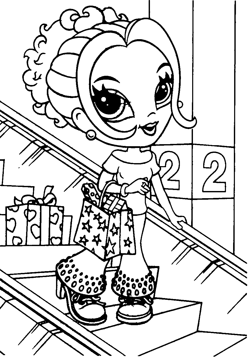 coloring pages for kids GIRLS coloring pages GIRL coloring pages LISA FRANK
