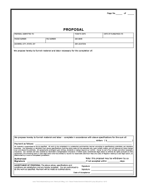 Proposal Template - Fill Online, Printable, Fillable ...