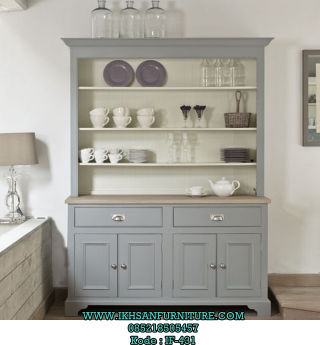 Model Lemari  Dapur Terbaru Rak Piring  Kayu  Modern 
