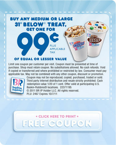 Baskin Robbins BOGO 99 Cent Ice Cream (Printable Coupon) - al.com