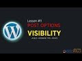 Word Press Post Publish options - Public - Private - Password Protected