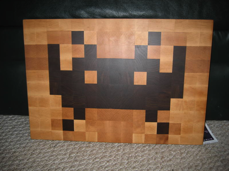 Product Design: Space Invader Cutting Board | Art Nectar