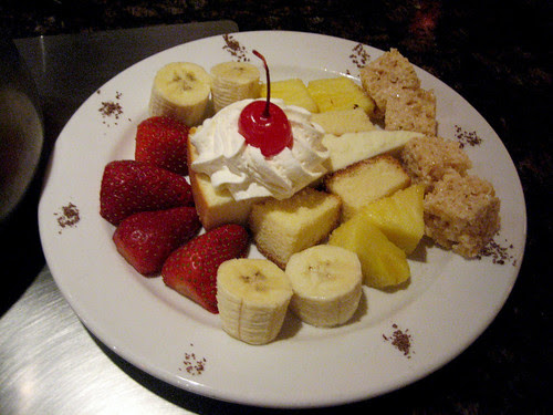 Dessert Plate for Chocolate Fondue
