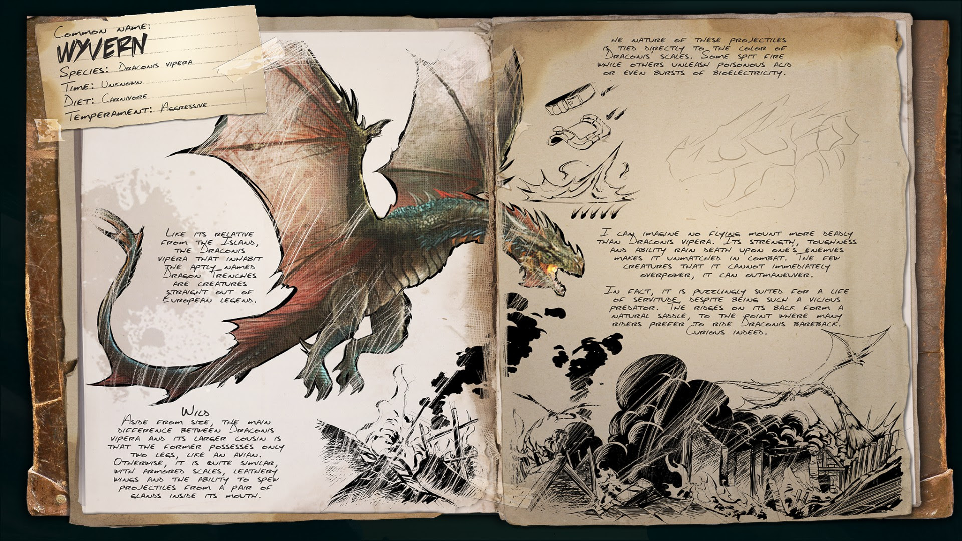 Dino Dossier Wyvern Scorched Earth Ark Survival Evolved