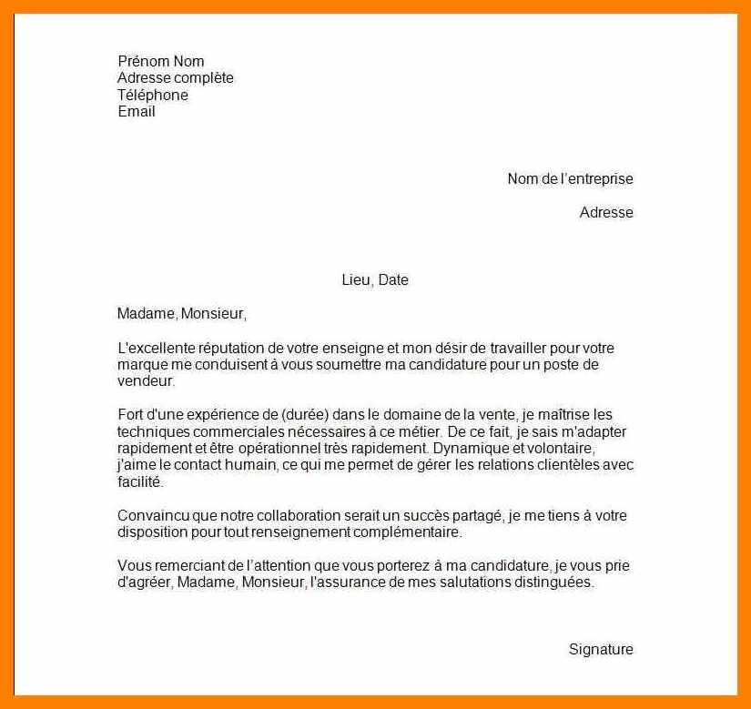 lettre de motivation stage caissiere - Modele de lettre type
