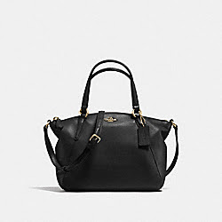 MINI KELSEY SATCHEL IN PEBBLE LEATHER - COACH f57563 - IMITATION GOLD/BLACK
