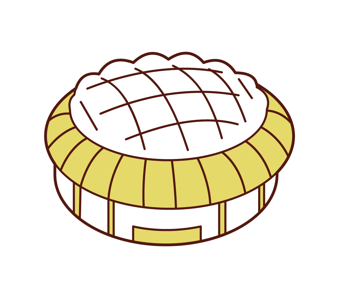 ドームのイラスト フリーイラスト素材 Kukukeke ククケケ