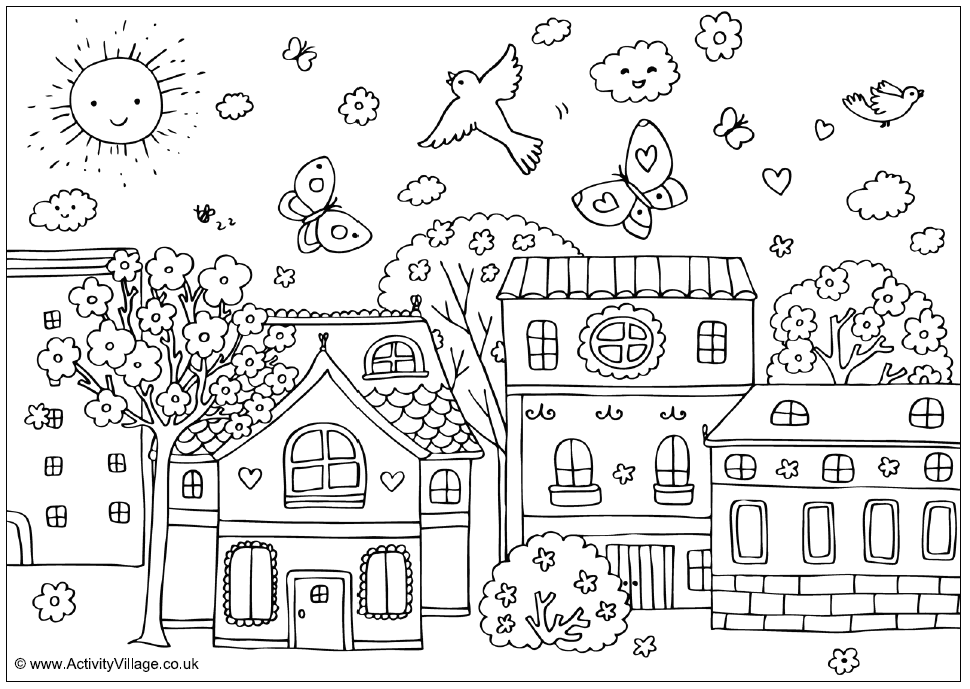 community coloring pages clip art library