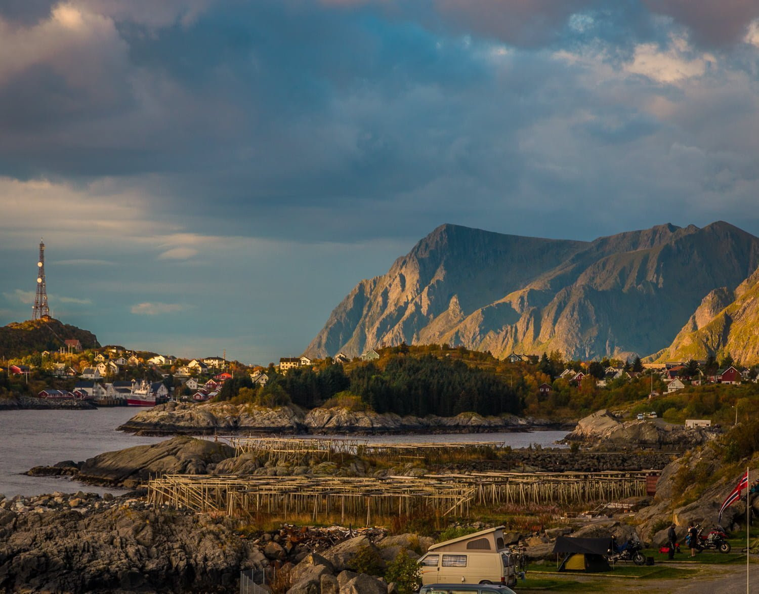 En natt på Moskenes camping