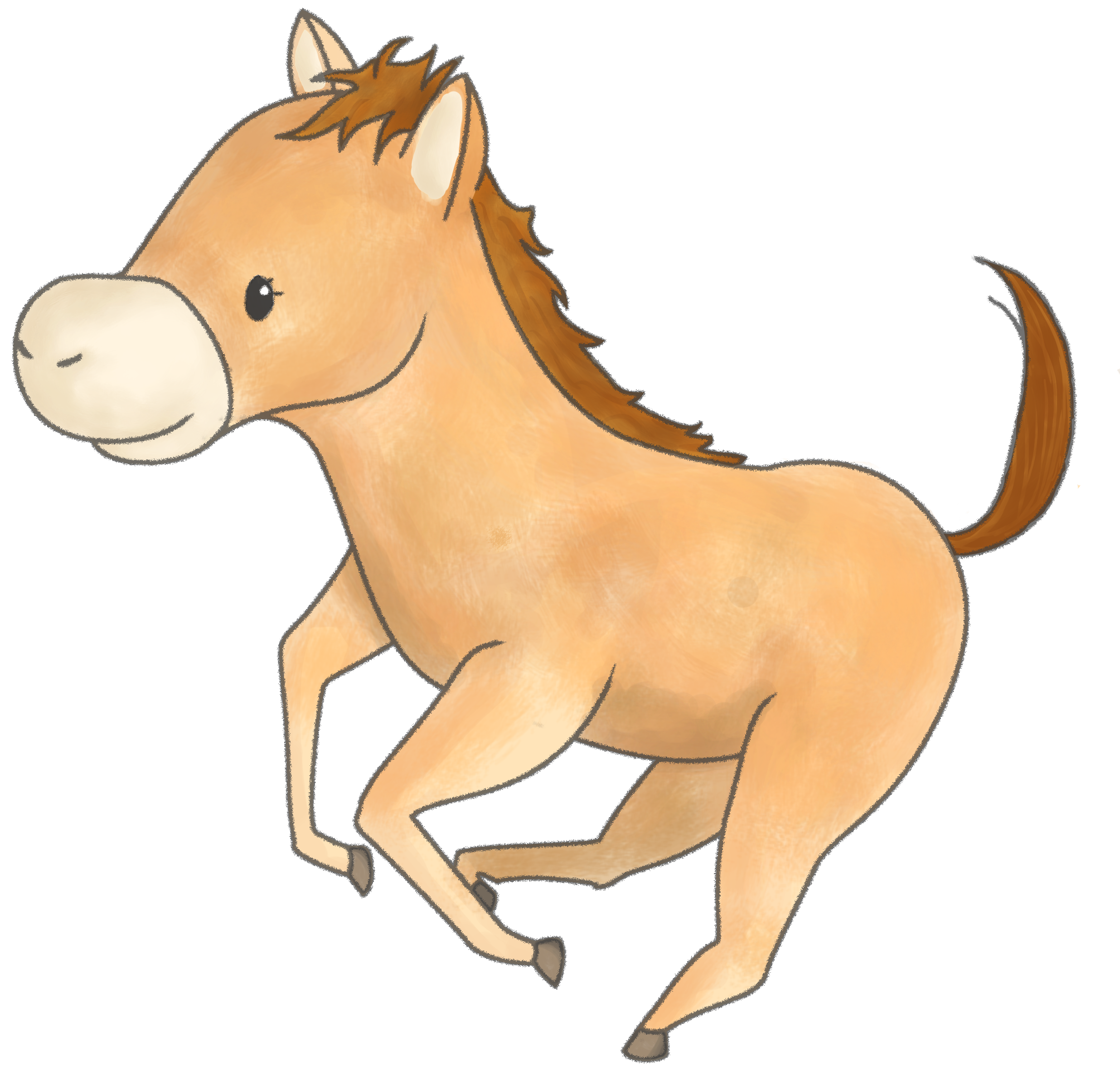 かわいい動物画像 これまでで最高の馬 イラスト かわいい