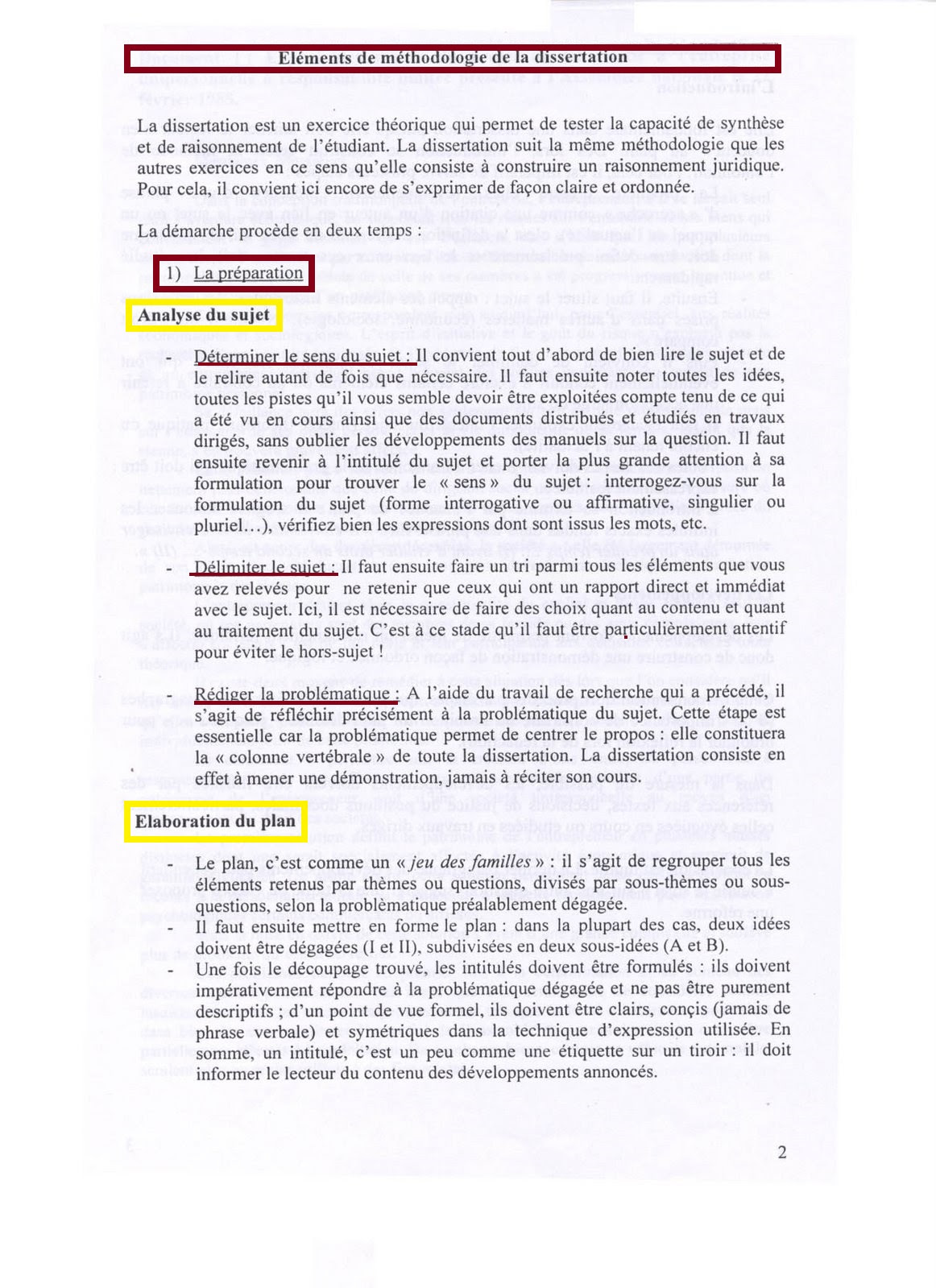 Comment réussir une dissertation juridique ? - Cours