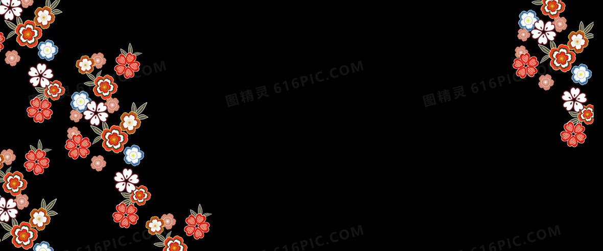 和风日式花朵图案背景图片下载 19x800像素jpg格式 编号1ygf0m9k1 图精灵