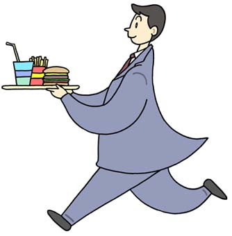 ビジネスイラスト 無料素材 社員食堂 社食 ランチタイム 昼食 昼ごはん 食事 食事休憩