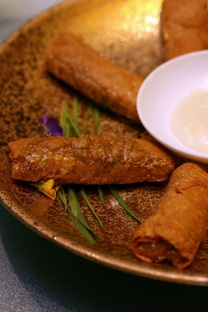 Beancurd Skin Roll with Fresh Vegetables deep-fried to golden brown perfection
