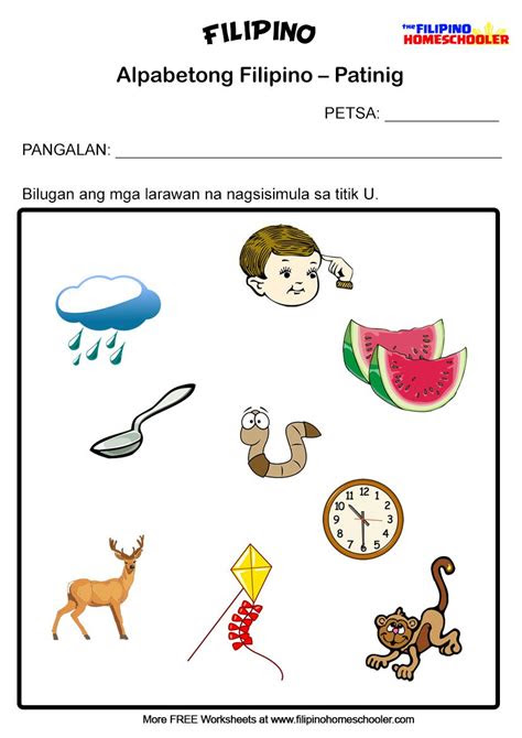 worksheet for kindergarten in filipino free worksheets samples
