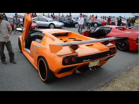 Ferrari F50,360 Modena,F355,328,F430, Lamborghini Diablo Start up & Leave