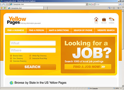 HTML HOMEPAGE SCREENSHOT