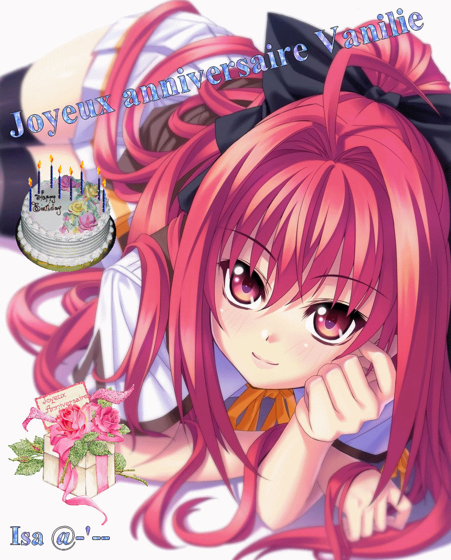 Kdo Pour Vanilie Joyeux Anniversaire Mon Amie Image Manga Anniversaire
