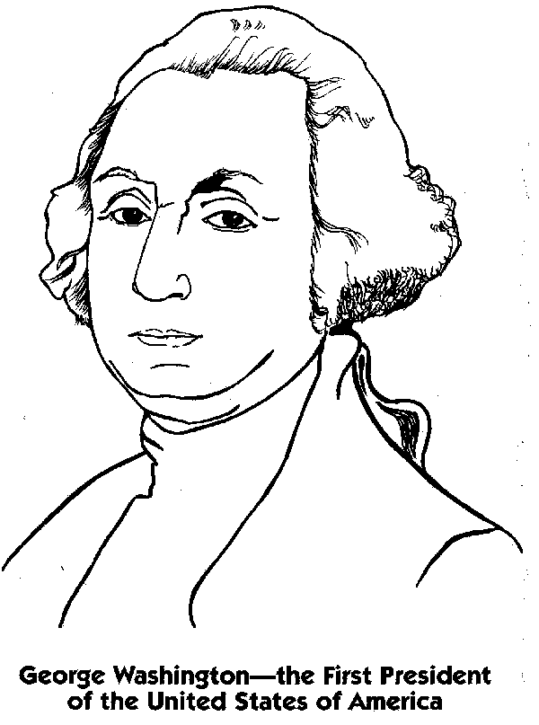 President george washington coloring pages download and print for free