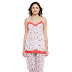 Clovia Women's Cotton Floral Print Spaghetti Top & Capri Set