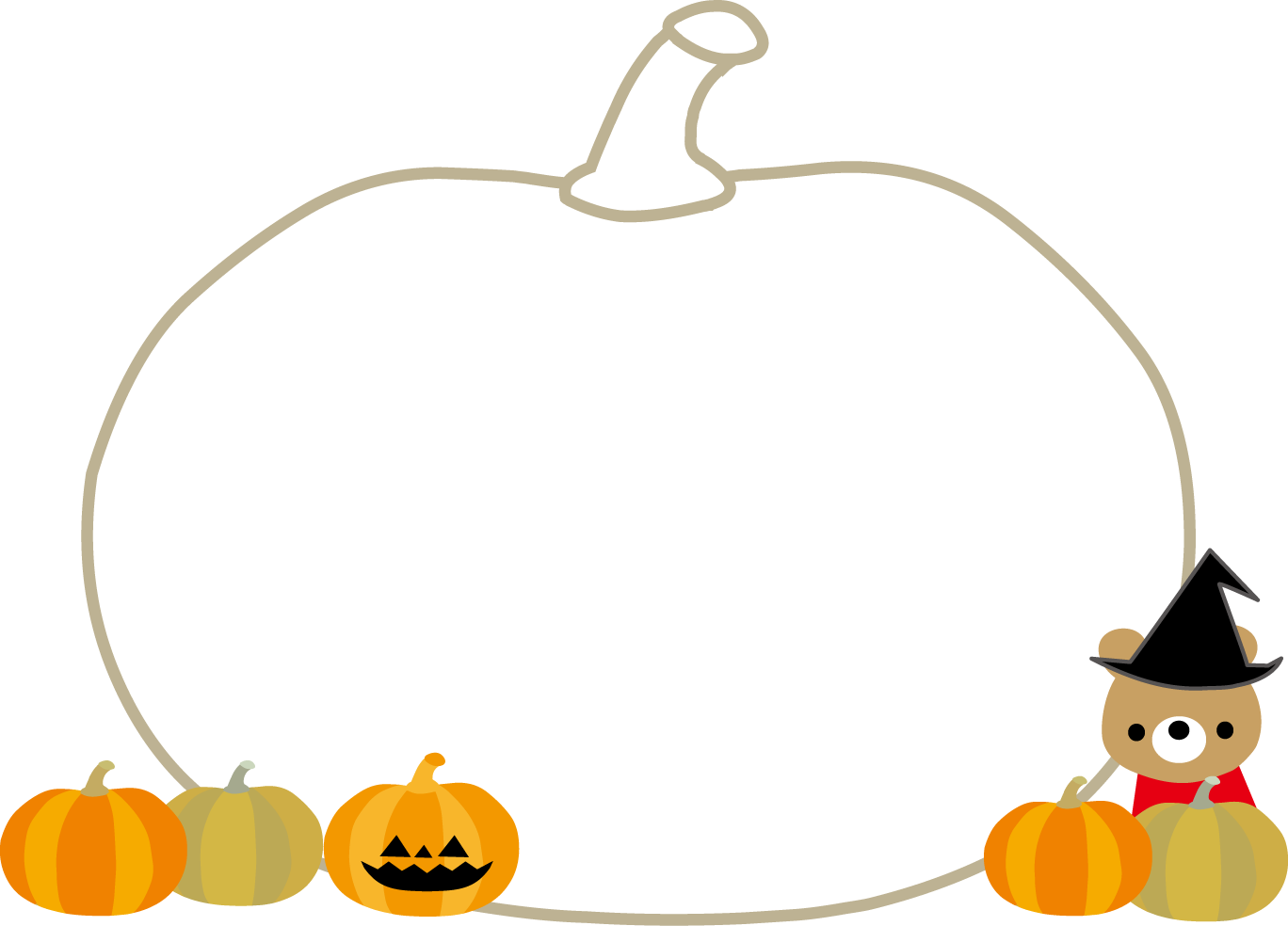 枠 吹き出しイラスト ハロウィン 無料イラスト素材