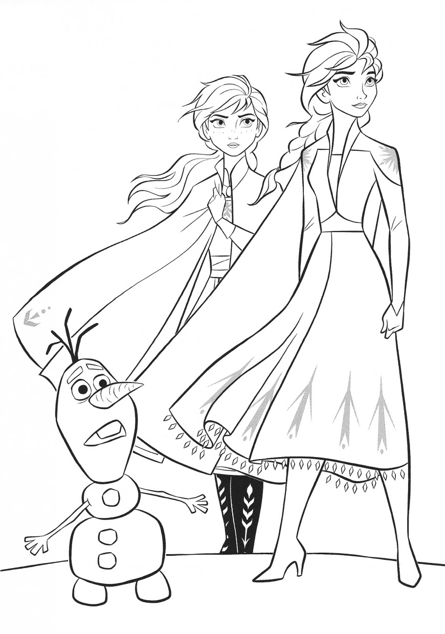 Frozen 2 Elsa and Anna coloring pages - YouLoveIt.com