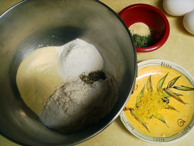 savory lentil-rice pizzelles