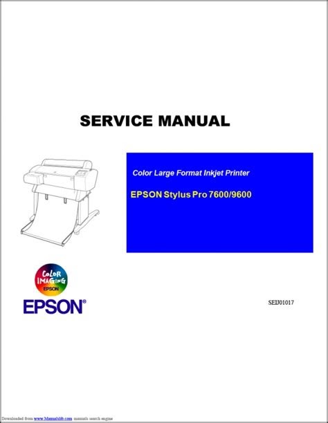 eBook Epson Stylus Pro 7600 9600 Service Repair Manual Instant