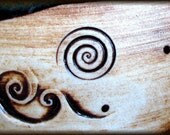 2 Spiral Sun and Wave Coffee Cups .  for a dark voluminous brew
