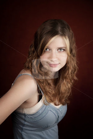 teenage girls with brown hair and green. Teen girl with green eyes