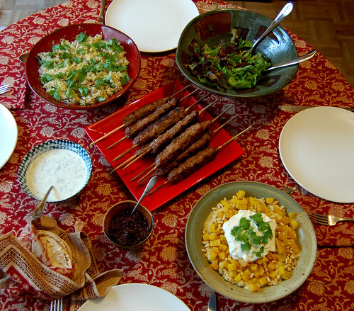 Mediterranean Feast, sorry the pic is not great - we were all REALLY hungry by this time.