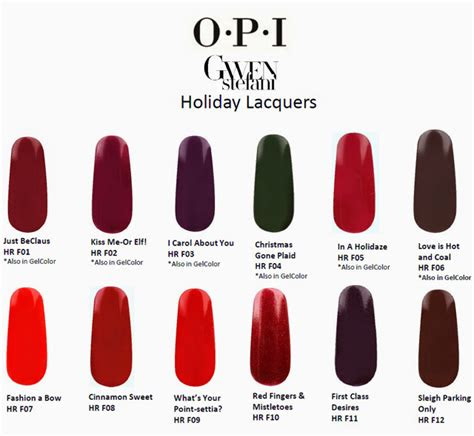 opi nail lacquer  gelcolor gwen stefani holiday