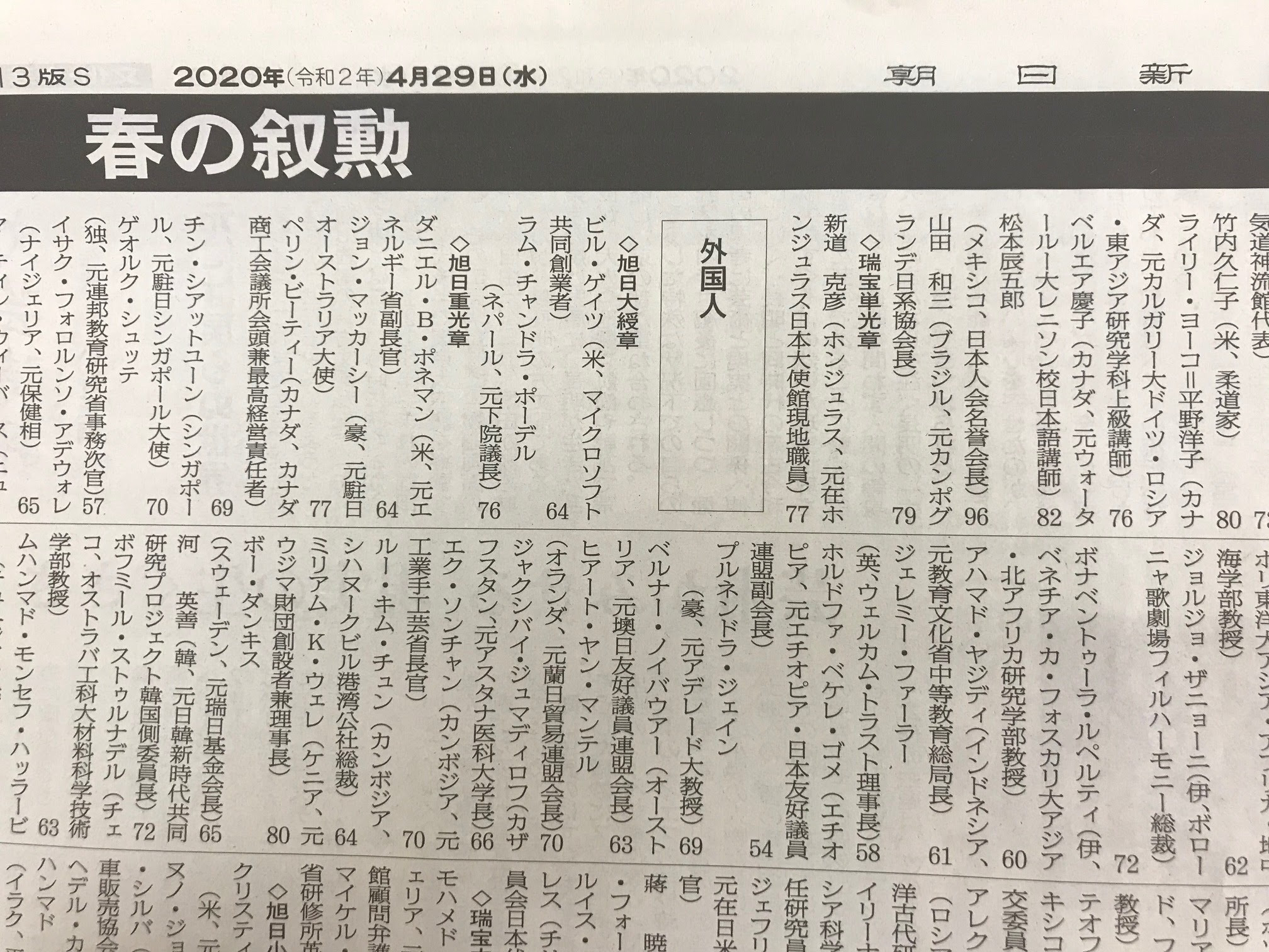 ビル ゲイツ氏が旭日大綬章を受章 日本リザルツ公式ブログ
