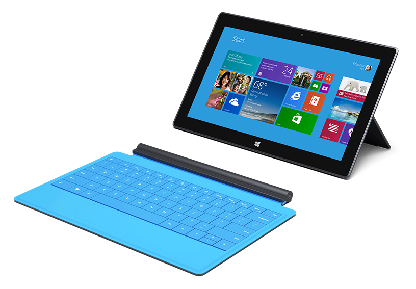 Các phụ kiện mới của Surface thế hệ hai: 1 đế mở rộng, 3 vỏ bảo vệ kiêm bàn phím, 1 vỏ mix nhạc