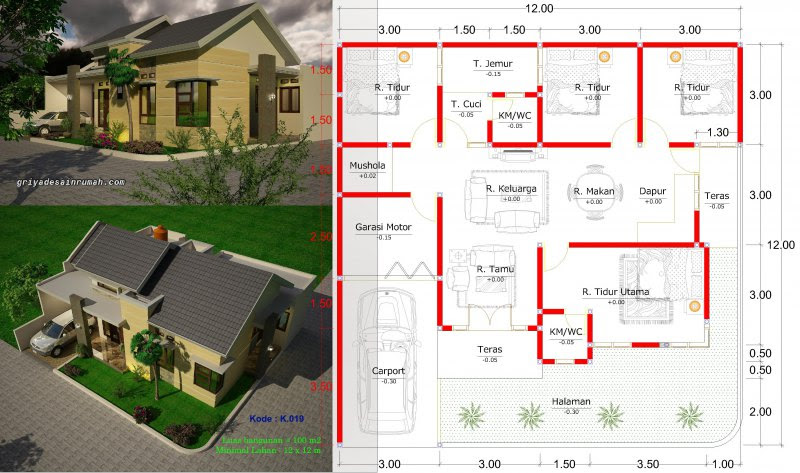Gambar Denah Rumah Minimalis Type 100 Hook Jasa Desain Rumah Gambar Denah Rumah Minimalis Type 100 Hook Jasa Desain Rumah