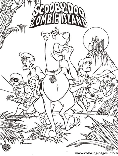 scooby dooo  zombie land scooby doo  coloring pages