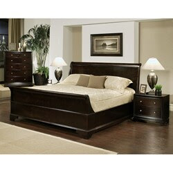 Abbyson Living Kingston 4-piece Espresso Sleigh Queen-size Bedroom ...