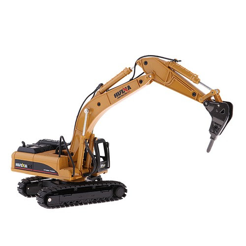 Model Kits 1 50 Scale Diecast Drill Excavator Engineering Vehicle Alloy Model Kids Toy Com