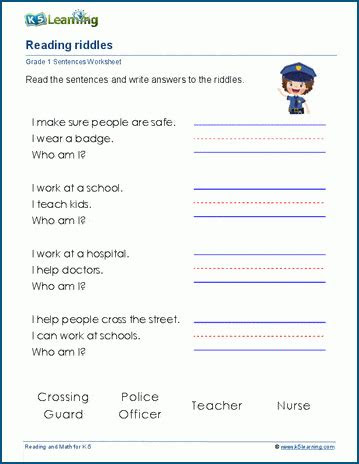 Webk5 learning offers free worksheets, flashcards and inexpensive workbooks for kids in kindergarten to grade 5. new first grade riddles worksheet firstgrade worksheet the best porn