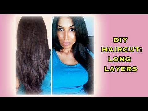 Diy Long Layered  Haircut  Tutorial  HOW I CUT  MY HAIR AT 