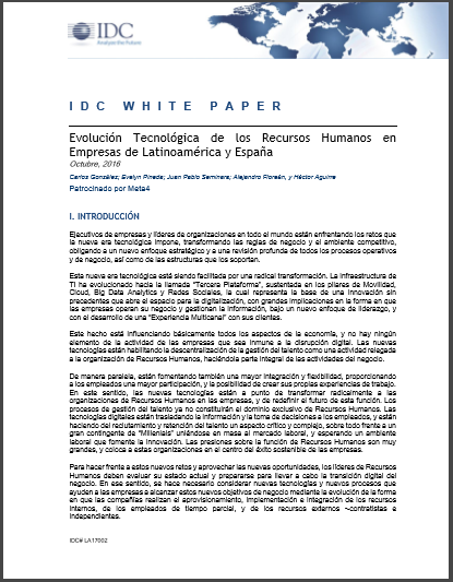 Informe "Evolución Tecnológica de los Recursos Humanos 