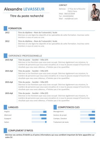 modele de cv pour jeune de 16 ans